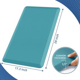Cushioned Anti Fatigue Rug 17.3"x28" Water Resistant Non Slip Standing Desk Mats Comfort Floor Mats for Kitchen, House Sink Office (Green)