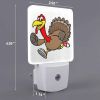 LED Night Light Plug into Wall with Dusk to Dawn Light Sensor White Energy Efficient Cute Turkey Run Nightlight for Bedroom Bathroom Hallway Living Ro