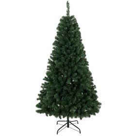 6 ft Artificial Christmas Tree, Norway Spruce Tree, Hinged Xmas Tree with Metal Stand