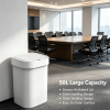 Large 50L Touch Free Sensor Waste Bin, Automatic Open Lid Plastic Trash Can
