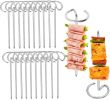 Metal Standing Kebab Skewers,Stainless Steel Skewers Air Fryer Skewers,Reusable BBQ Accessories Vertical Skewer Sticks for Fruit Meat BBQ Kabob