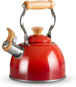 Tea Kettle, Tea Pot with Cool Touch Ergonomic Handle, Teapot Food Grade Stainless Steel, Tea Kettle Stovetop, Kettle Teapot, Whistling Tea Kettle