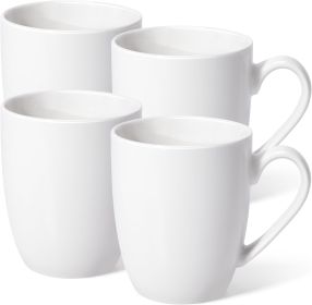 16 oz Large Coffee Mugs Set of 4 Ceramic Coffee Mug White Coffee Cups Tea Cups Idea Gift for Women Men House Warming Gifts New Home Office