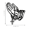 CIFbuy "Gothic Black Metal Cross Wall Art - Prayer Faith Decor for Bedroom, Living Room, Office, Bathroom & Kitchen - Halloween Home Decor