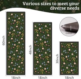 Kitchen Mats Set of 3 Cushioned Anti Fatigue, Non Slip PVC Kitchen Rugs for Floor