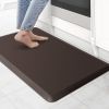 Kitchen Mat Cushioned Anti Fatigue Rug 17.3"x28" Water Resistant Non Slip Standing Desk Mat Comfort Floor Mats for Kitchen House Sink Office (Chocolat