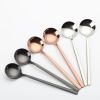6 PCS Black Coffee Spoons, 18/8 Stainless Steel Espresso Spoons, 5.2 Inches Vogue Mini Tea Spoon, Cappuccino Stirring Small Spoon for Dessert