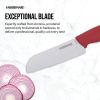 (2 pack) Professional 5-inch Ceramic Kitchen Santoku Knife in Red