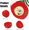 50 Pieces Red Paper Plates 7 Inch Red Scalloped Plates Disposable Dinner Plates for Wedding Baby Shower Birthday Party Dessert Plates