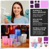 Purple Plastic Cups (5 oz) - Pack of 1000, Durable Double-Coated with Rolled Lip