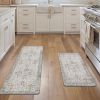 Kitchen Mats for Floor 2PCs, Washable Anti Fatigue Mat for Cushioned, 17.3"x47"+17.3"x30", Waterproof Kitchen Rugs