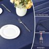 Textured Linen Table Cloth for Rectangle Table - Navy Blue Tablecloths Rectangular Waterproof Wrinkle Free Wipeable Dining Table Cover for Spring Wedd