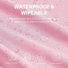 Textured Linen Table Cloth for Rectangle Table - Pink Tablecloths Rectangular Waterproof Wrinkle Free Wipeable Dining Table Cover for Spring Wedding B