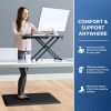 Kitchen Mat Cushioned Anti Fatigue Rug 17.3"x28" Water Resistant, Non Slip, Standing and Comfort Desk/Floor Mats for House Sink Office (Black)