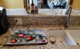 Christmas Ornaments Dish Drying Mat Absorbent Dish Drying Mat Pad for Kitchen Counter Dish Drainer Mat for Countertop, 14 x 21", Multicolor