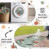 Floral Kitchen Rugs Mats for Floor 3PC, Farmhouse Non Slip Kitchen Rug Runner, Washable Non Skid Kitchen Rugs, Comfort Standing Mat for Laundry, Desk