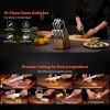 Kitchen Cutlery Set(15 Piece) with Knife Block for Home Cooking