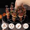 Metal Standing Kebab Skewers,Stainless Steel Skewers Air Fryer Skewers,Reusable BBQ Accessories Vertical Skewer Sticks for Fruit Meat BBQ Kabob