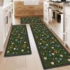Kitchen Mats Set of 3 Cushioned Anti Fatigue, Non Slip PVC Kitchen Rugs for Floor