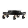 Trash Can Dolly, Fit 20, 32, 44, 55 Gallon Containers, Round Trash Can Roller Base with 4 Lockable Wheels, 500lbs Weight Capacity