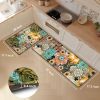 Kitchen Mats for Floor Cushioned Anti Fatigue Sets of 2 Boho Floral Kitchen Rugs Non Slip Waterproof Memory Foam Kitchen Floor Mats Padded Comfort Sta