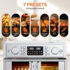 29.5QT French Door Air Fryer Toaster Oven Combo, Countertop Oven with 14 Presets & Digital Control, Stainless Steel Large Toaster Oven for Baking