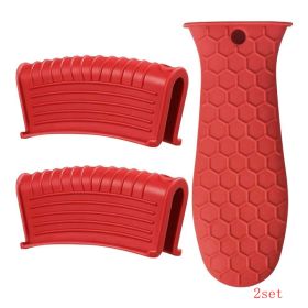 1 Set Of 3pcs,Silicone Hot Handle Holder, Heat Resistant Potholder Cookware Handle Cast Iron Skillets Handles Grip Covers For Cast Iron Skillet (Option: 2set)