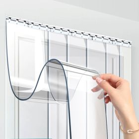 PVC Strip Door Curtain 7.87Inch Width 1.5mm Thickness 5Pcs Set Cold Air Isolation Dustproof Energy Saving Plastic Door Screen For Warehouse Garage Sho (Option: 102inch)