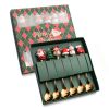 6pcs /Pack Christmas Cartoon Doll Stainless Steel Tableware