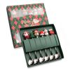 6pcs /Pack Christmas Cartoon Doll Stainless Steel Tableware
