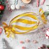 Christmas Candy Glass Plate, Christmas Theme Serving Tray for Holiday Desserts, Cookies & Candy Display, Festive Party Bowl