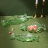 Christmas Candy Glass Plate, Christmas Theme Serving Tray for Holiday Desserts, Cookies & Candy Display, Festive Party Bowl