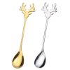 4pcs /Pack Christmas Deer Stirring Spoon Coffee Dessert Scoop