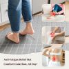 Upgrade Scalloped Embossed Kitchen Mats for Floor 2PCS Cushioned Anti Fatigue Waterproof Foam Kitchen Rugs Non Slip Washable Comfort Standing Mat for