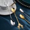 4pcs /Pack Christmas Deer Stirring Spoon Coffee Dessert Scoop