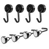 Magnetic Hooks,Heavy Duty Magnet Hooks Neodymium Swivel Hook Magnets for Fridge,Grill Utensils Tools