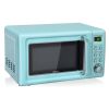 700W Retro Countertop Microwave Oven with 5 Micro Power and Auto Cooking Function