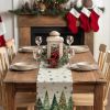 Christmas Table Runner 13x90 Inch, Xmas Trees Snowflakes Holiday Decorative Farmhouse Table Decoration for Kitchen Dinning